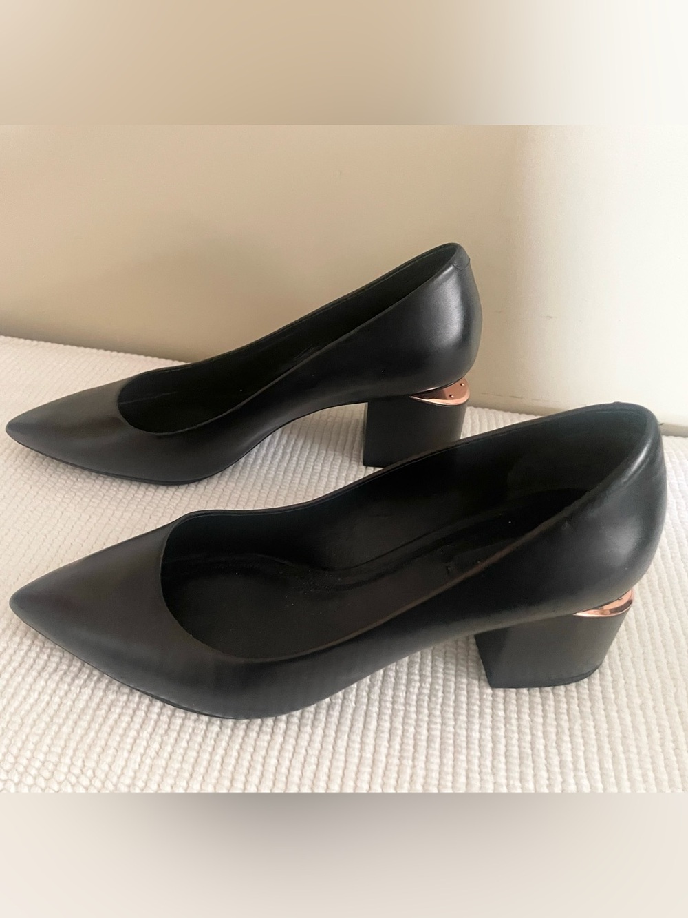 Alexander Wang Leather Classic Black Block Heel Pumps - Sleek Everyday Style